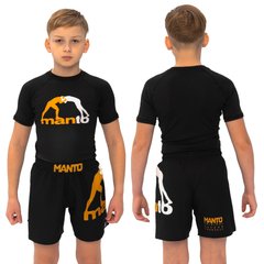 Детский тренировочный комплект Manto Classic Yellow (рашгард и шорты), 4XS