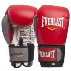 Перчатки боксерские кожаные на липучке ELS EV-009B (р-р 10-14oz, цвета в ассортименте) C3