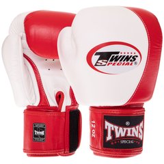 Перчатки боксерские кожаные на липучке TWINS BGVL8 VELCRO (р-р 10-14oz, цвета в ассортименте)