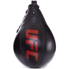 Груша подвесная Каплевидная пневматическая UFC PRO UHK-75098 (верх-кожа, латекс. камера, d-18см, l-24см черный)