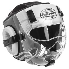 Шлем для единоборств с прозрачной маской PU ZELART BO-1360 (р-р S-XL, цвета в ассортименте)