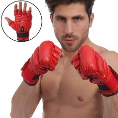 Перчатки для смешанных единоборств MMA кожаные VELO ULI-4012 (кожа, р-р S-XL, цвета в ассортименте)