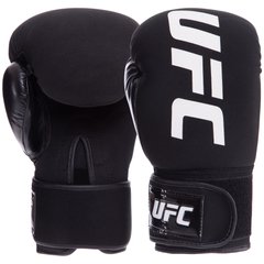 Перчатки боксерские неопреновые на липучке UFC PRO Washable UHK-75007 (неопрен, р-р Reg(S-M), черный)