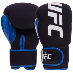 Перчатки боксерские неопреновые на липучке UFC PRO Washable UHK-75015 (неопрен, р-р Reg(S-M), синий)