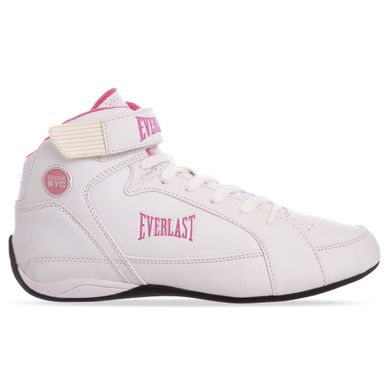 Боксерки женские EVERLAST JUMP ELW65C размер 37,5-40,5 US-7-9,5 (PU, низ-нескользящая резина,белый-розовый)