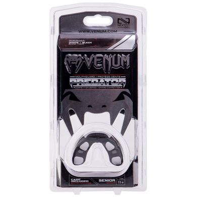 Капа боксерська одностороння (однощелепна) VENUM PREDATOR VN621 BLACK/WHITE (термопластик, чорний-білий)