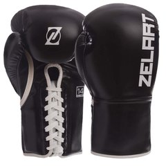Перчатки боксерские PU на шнуровке ZELART BO-1348 (р-р 10-14oz, цвета в ассортименте)