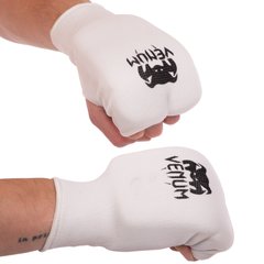 Перчатки (накладки) для карате VNM MA-0009V (PL, хлопок, эластан, р-р XS-XL, белый)