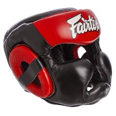 Шлем боксерский с полной защитой кожаный FAIRTEX HG13-CLOSE (р-р M-XL, цвета в ассортименте)