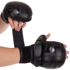Перчатки для смешанных единоборств кожаные UCF BO-0554 (р-р M-XL, цвета в ассортименте)
