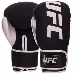 Перчатки боксерские неопреновые на липучке UFC PRO Washable UHK-75023 (неопрен, р-р Reg(S-M), белый)