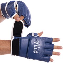 Перчатки для смешанных единоборств MMA кожаные VELO ULI-4020 (р-р S-XL, цвета в ассортименте)