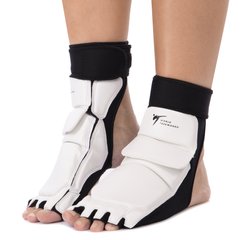 Защита стопы носки-футы для тхэквондо WTF BO-2601-W (PU, р-р S(33-34) - XXL(41-42), l-19,5-29,5см, белый)