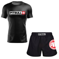 Комплект для тренировок Pitbull Classic (рашгард и шорты), XS
