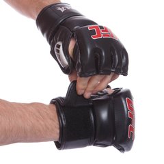 Перчатки для смешанных единоборств MMA PU UCF BO-0397 (р-р XS-2XL, цвета в ассортименте)