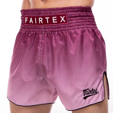 Шорты для тайского бокса и кикбоксинга FAIRTEX BS1904 BLACK/WINE (сатин, нейлон, р-р M-XL, черный-бордовый)