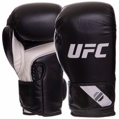 Перчатки боксерские PU на липучке UFC PRO Fitness UHK-75108 (PU, р-р 18oz, черный)