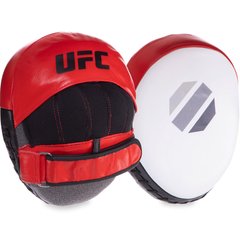 Лапа Изогнутая кожаная (2шт) UFC PRO Micro UCP-75344 (р-р 23х17,5х4,5см, черный-красный)