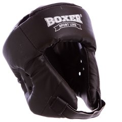 Шлем боксерский открытый с усиленной защитой макушки Кожвинил BOXER 2030 (р-р M-L, цвета в ассортименте)