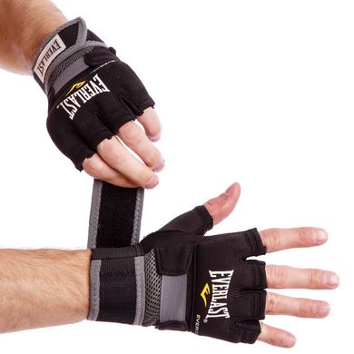 Рукавички-бинти внутрішні гелеві з неопрену EVERLAST EVER-4355B HAND WRAPS (р-р M-XL, чорний)