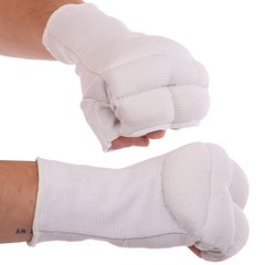 Перчатки (накладки) для карате SP-Sport BO-1085 (PL, хлопок, эластан, р-р L, белый)