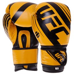 Перчатки боксерские кожаные на липучке RUSH UCF BO-0574 (р-р 10-14oz, цвета в ассортименте)