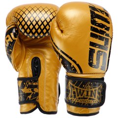 Перчатки боксерские кожаные на липучке TWN TW-008 (р-р 12-16oz, цвета в ассортименте)
