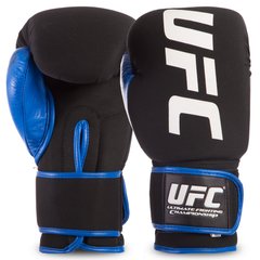 Перчатки боксерские PU на липучке UCF ULTIMATE KOMBAT (PU, неопрен, р-р M-L(10-12унции), цвета в ассортименте) 017