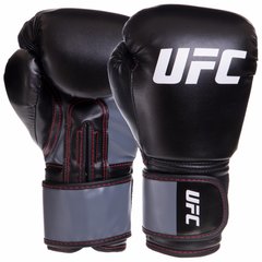 Перчатки боксерские PU на липучке UFC UBCF-75605 Boxing (р-р 10oz, черный)