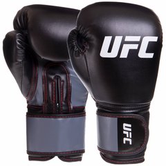 Перчатки боксерские PU на липучке UFC UBCF-75180 Boxing (р-р 12oz, черный)