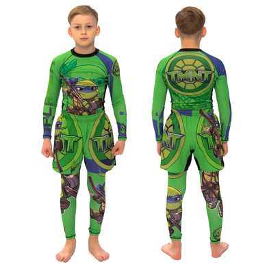 Комплект детский для тренировок TMNT Donatello тройка - рашгард, шорты, легинсы, 4XS