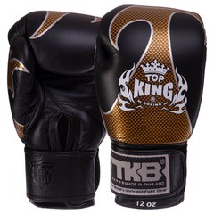 Перчатки боксерские кожаные на липучке TOP KING Empower TKBGEM-01 (р-р 8-18oz, цвета в ассортименте)