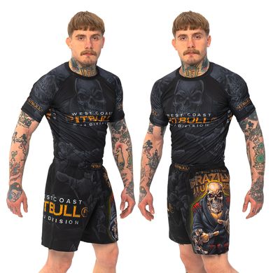 Комплект спортивный для тренировок Pitbull Jiu Jitsu Skull, XS