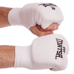Перчатки (накладки) для карате MATSA MA-0009-W (PL, хлопок, эластан, р-р XS-XL, белый)