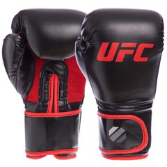 Перчатки боксерские PU на липучке UFC UHK-69673 Myau Thai Style (р-р 12oz, черный)