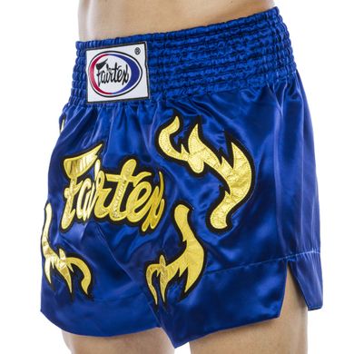 Шорти для тайського боксу та кікбоксингу FAIRTEX BS0664 (сатин, нейлон, р-р S-2XL, синій)