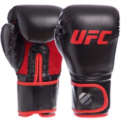 Перчатки боксерские PU на липучке UFC UHK-69680 Myau Thai Style (р-р 14oz, черный)